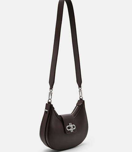 PEDRO Icon Leather Hobo Bag - Dark Brown