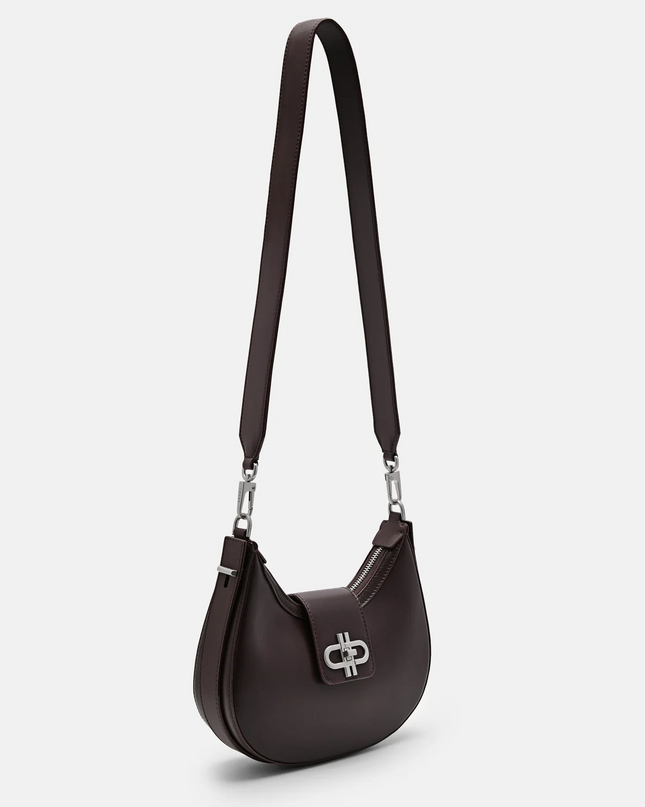 PEDRO Icon Leather Hobo Bag - Dark Brown
