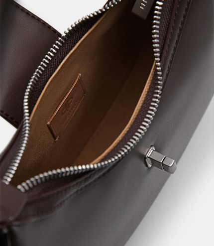 PEDRO Icon Leather Hobo Bag - Dark Brown