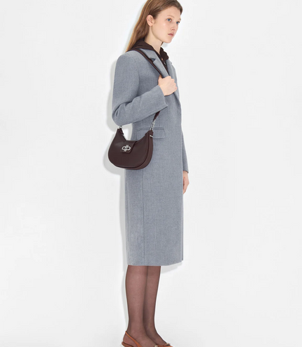 PEDRO Icon Leather Hobo Bag - Dark Brown
