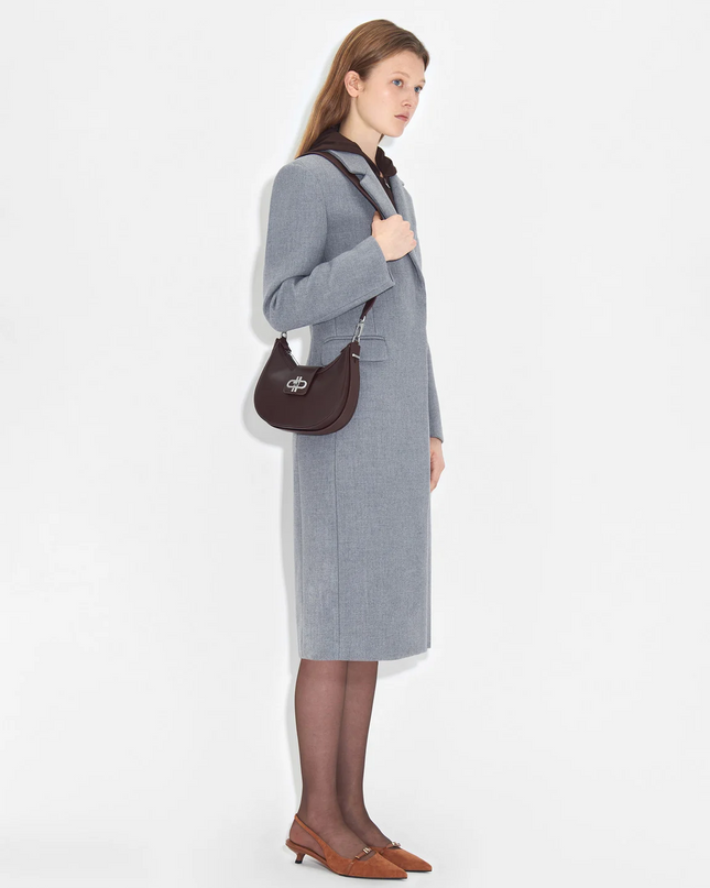 PEDRO Icon Leather Hobo Bag - Dark Brown