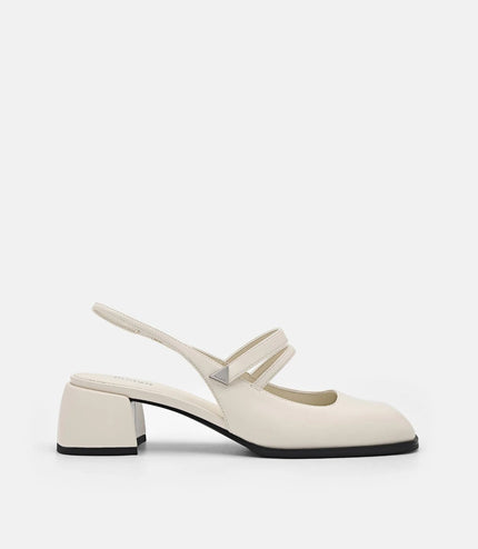 Tria Heel Pumps - Chalk