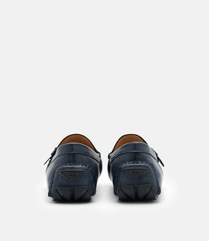 Taper Leather Driving Shoes - Navy