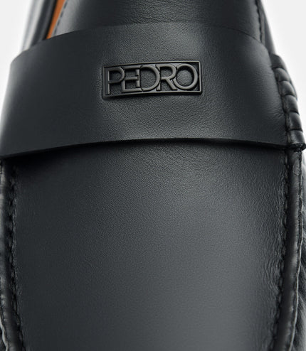 Dennis Leather Driving Shoes - Black