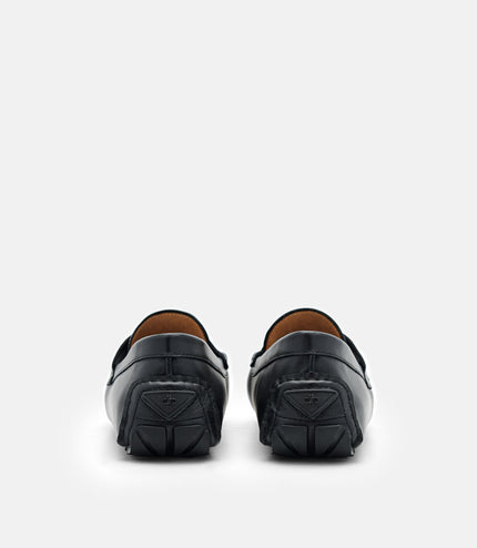 Dennis Leather Driving Shoes - Black
