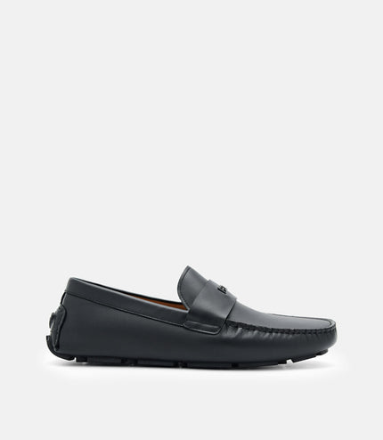 Dennis Leather Driving Shoes - Black