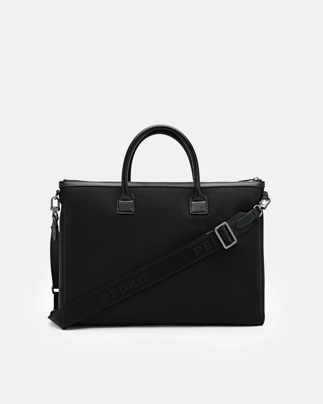 Elliott Leather Briefcase - Black
