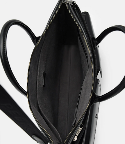 Elliott Leather Briefcase - Black