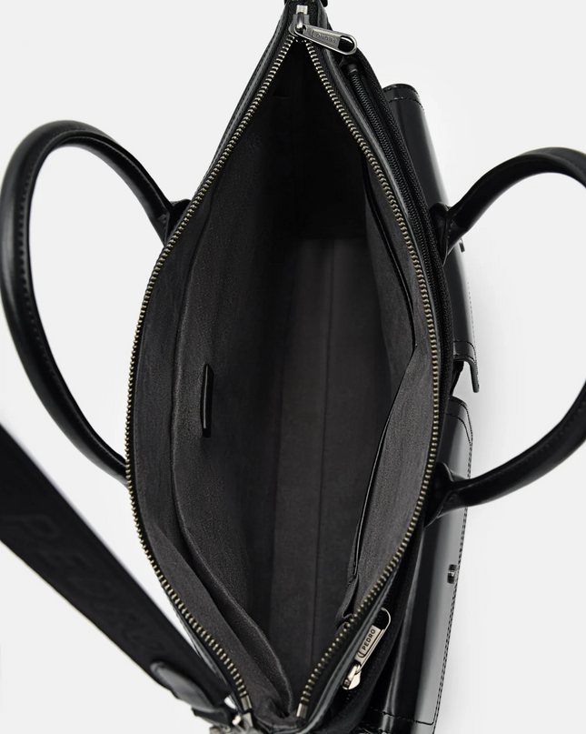 Elliott Leather Briefcase - Black