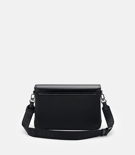 Elliott Leather Messenger Bag - Black