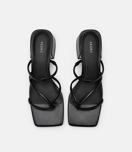 Effie Heel Sandals - Black