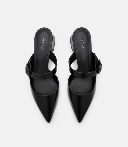 Bridget Heel Mules - Black