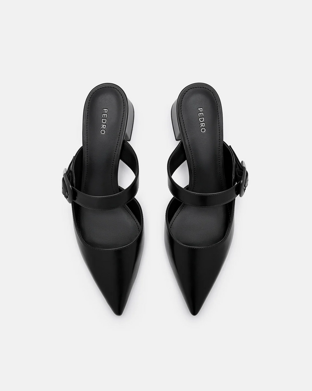 Bridget Heel Mules - Black