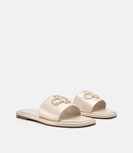 PEDRO Icon Satin Sandals - Champagne