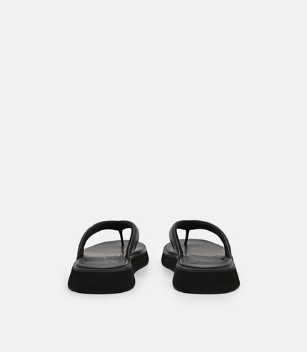 Platform Thong Sandals - Black