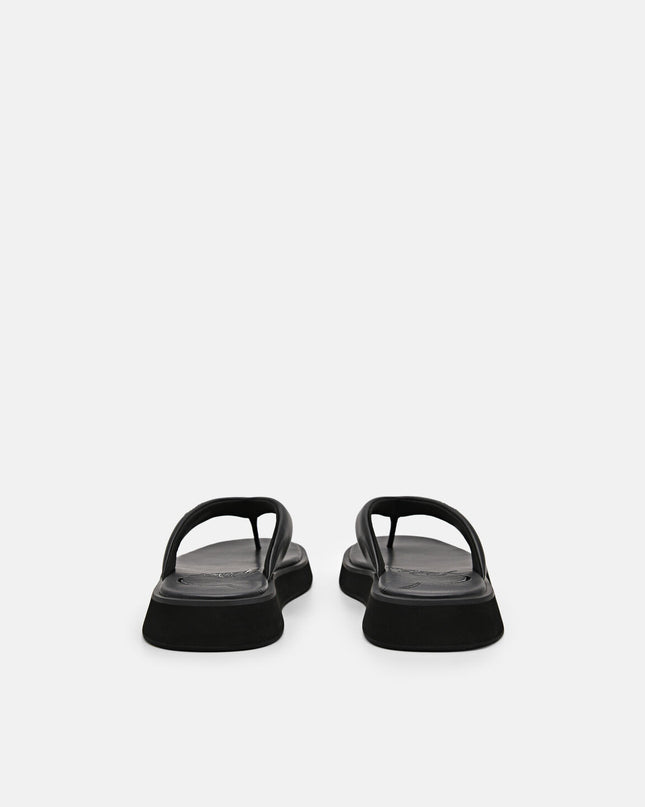 Platform Thong Sandals - Black