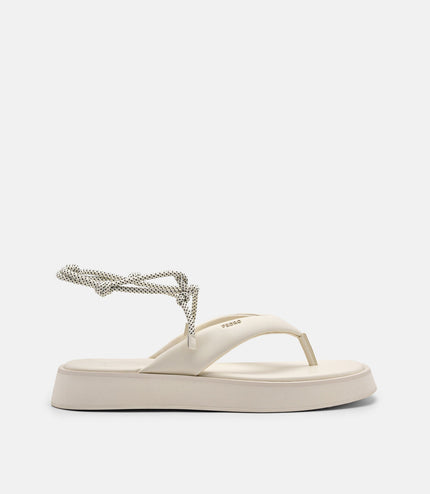 Platform Thong Sandals - Chalk