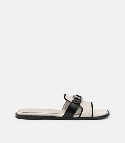Bridget Slide Sandals - Beige