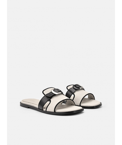 Bridget Slide Sandals - Beige