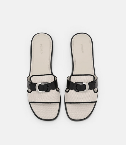 Bridget Slide Sandals - Beige
