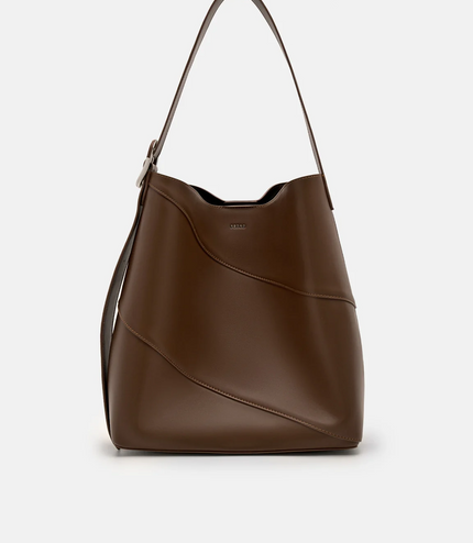 Bridget Oversized Bucket Bag - Dark Brown