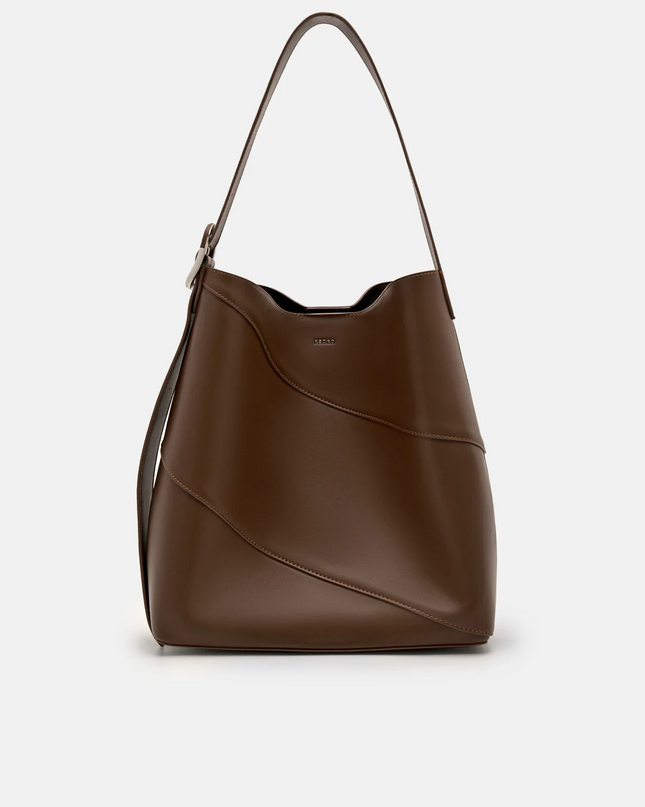 Bridget Oversized Bucket Bag - Dark Brown