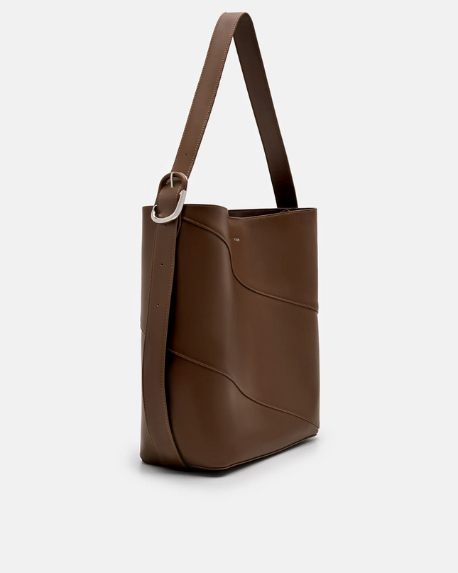 Bridget Oversized Bucket Bag - Dark Brown