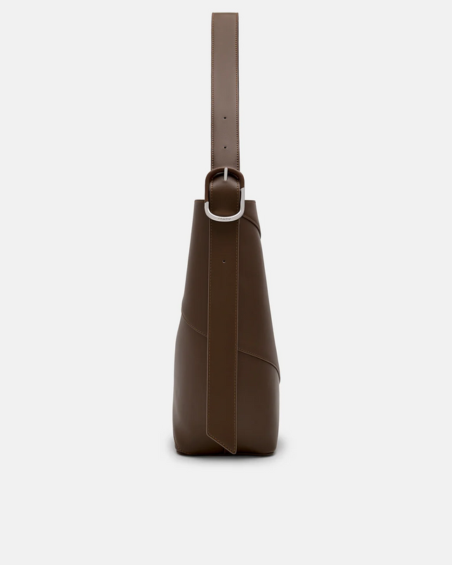 Bridget Oversized Bucket Bag - Dark Brown