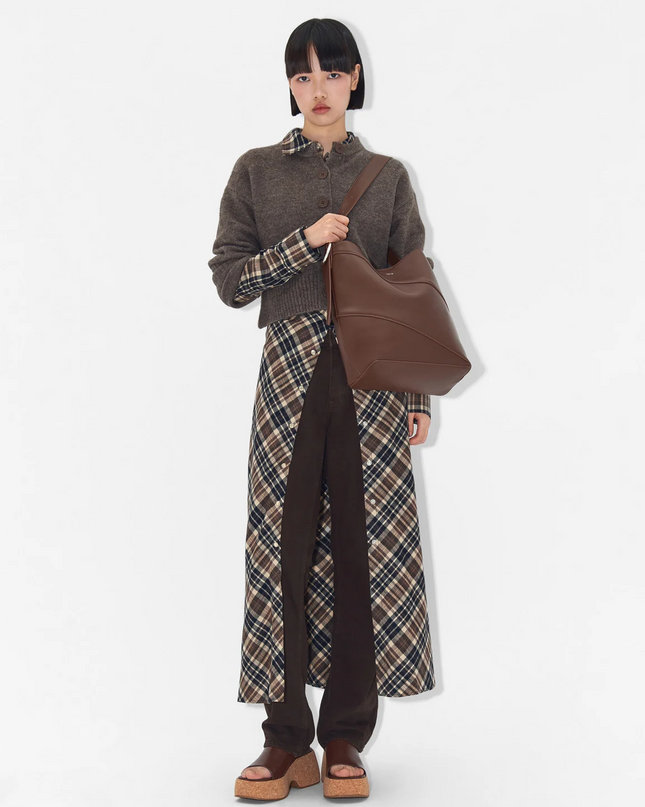 Bridget Oversized Bucket Bag - Dark Brown