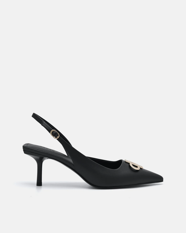 PEDRO Icon Leather Slingback Pumps - Black