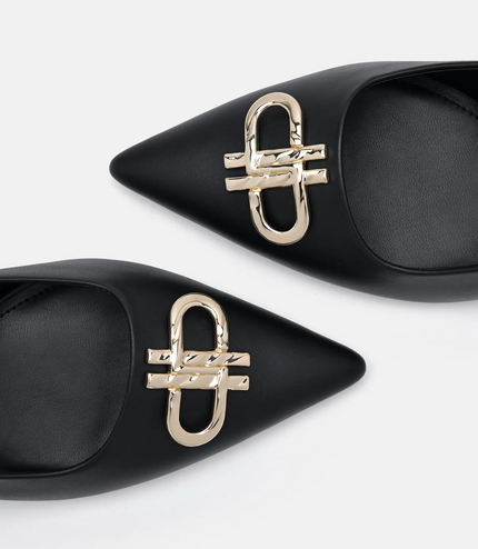 PEDRO Icon Leather Slingback Pumps - Black