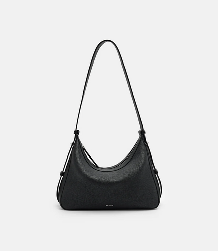 Demi Leather Shoulder Bag - Black