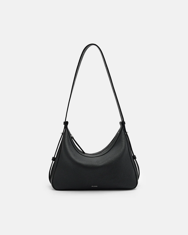 Demi Leather Shoulder Bag - Black