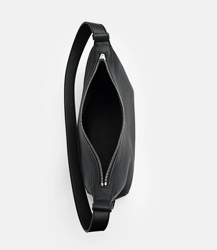 Demi Leather Shoulder Bag - Black