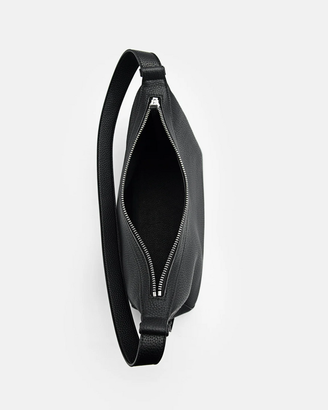 Demi Leather Shoulder Bag - Black