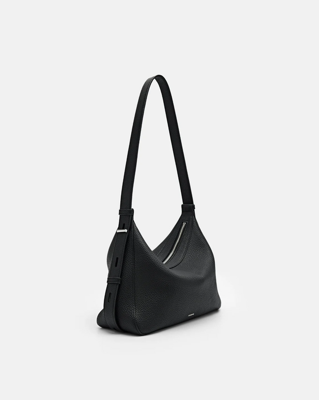 Demi Leather Shoulder Bag - Black