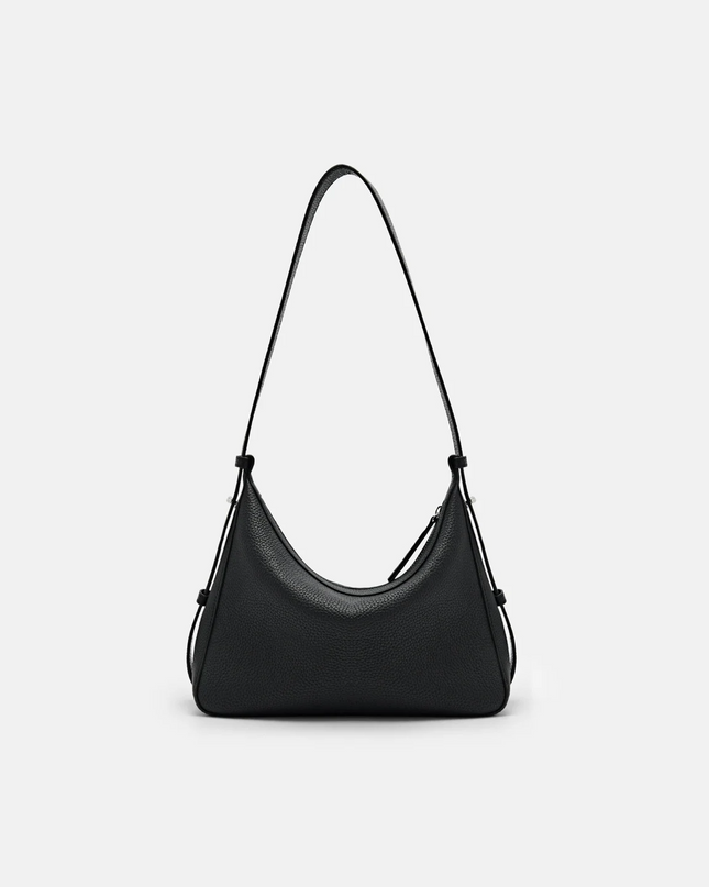 Demi Leather Shoulder Bag - Black