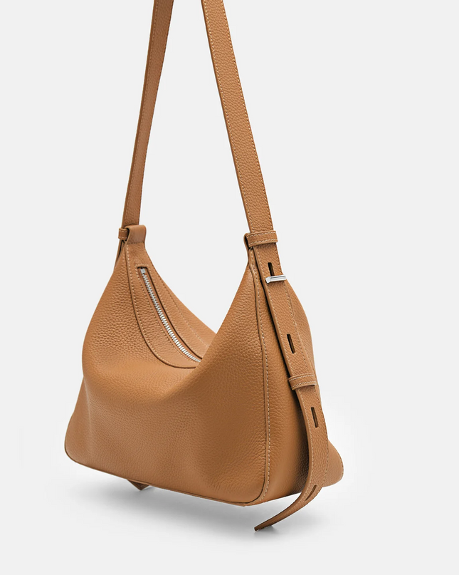 Demi Leather Shoulder Bag - Cognac