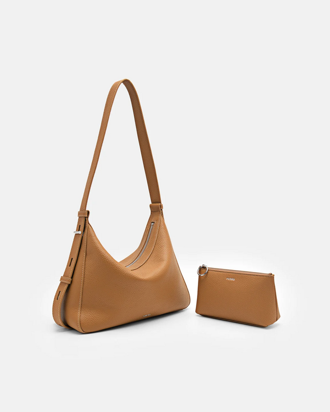 Demi Leather Shoulder Bag - Cognac