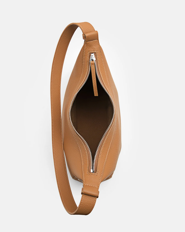 Demi Leather Shoulder Bag - Cognac