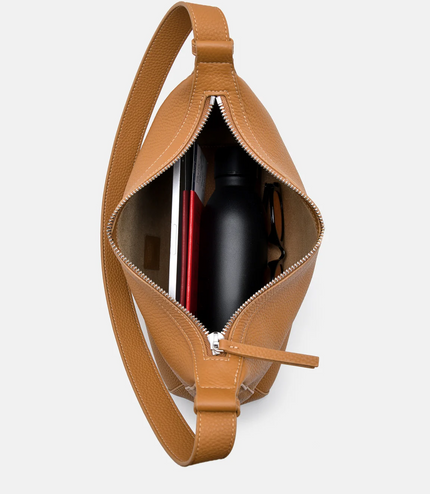 Demi Leather Shoulder Bag - Cognac