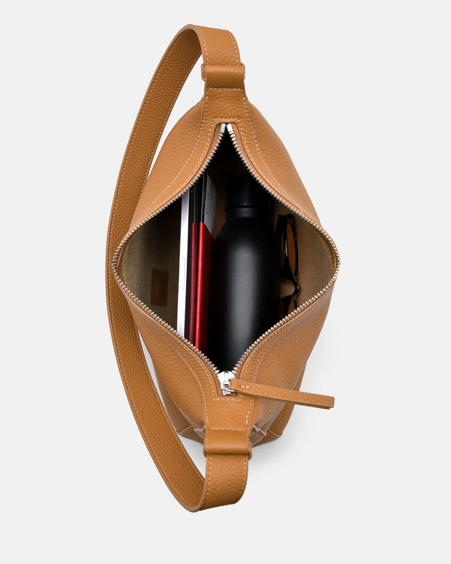 Demi Leather Shoulder Bag - Cognac