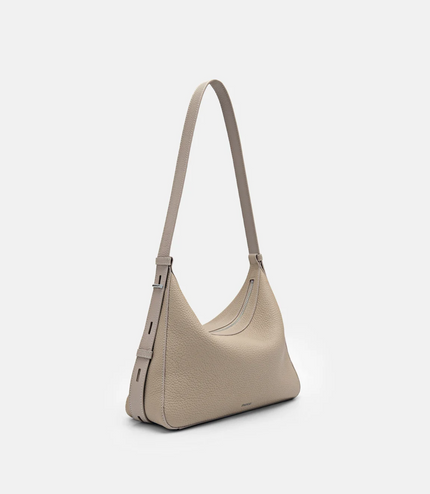 Demi Leather Shoulder Bag - Taupe