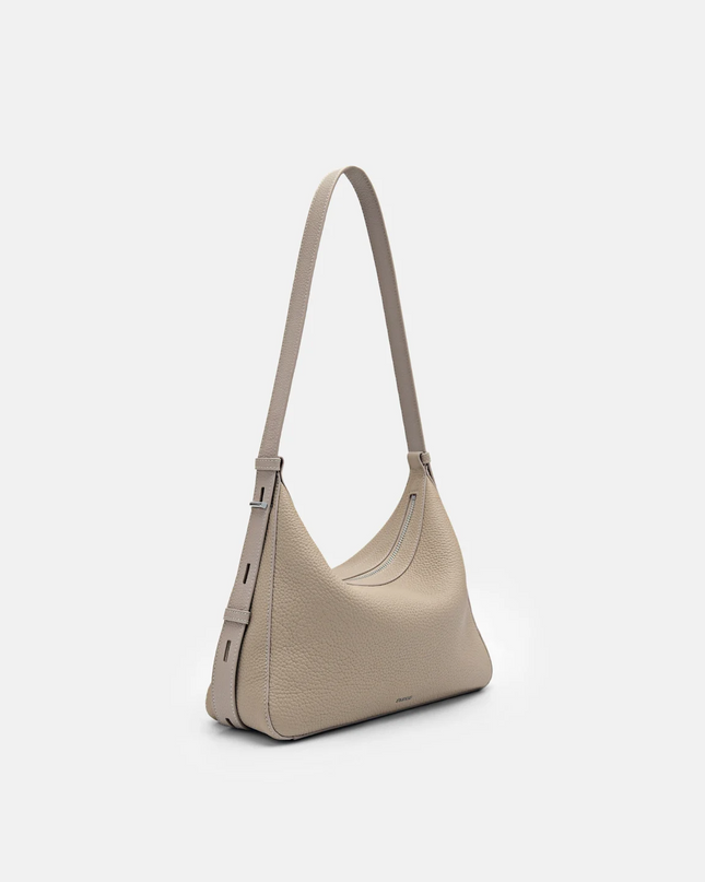 Demi Leather Shoulder Bag - Taupe