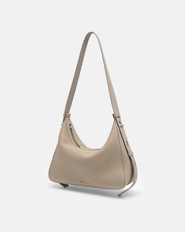 Demi Leather Shoulder Bag - Taupe