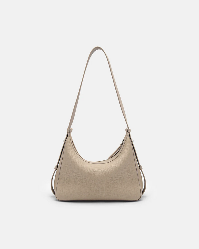 Demi Leather Shoulder Bag - Taupe