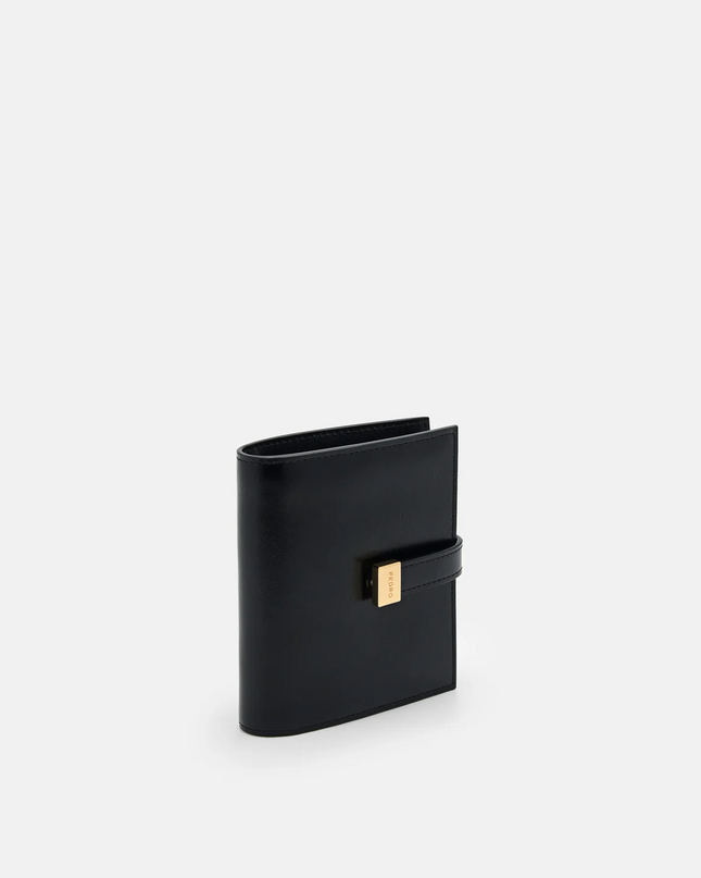 PEDRO Studio Farida Leather Bi-Fold Coin Wallet - Black