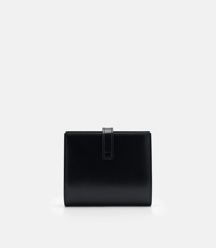 PEDRO Studio Farida Leather Bi-Fold Coin Wallet - Black