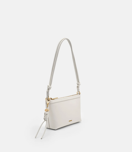 Braided Knot Padded Pouch - Chalk