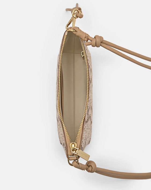 Braided Knot Padded Pouch - Sand